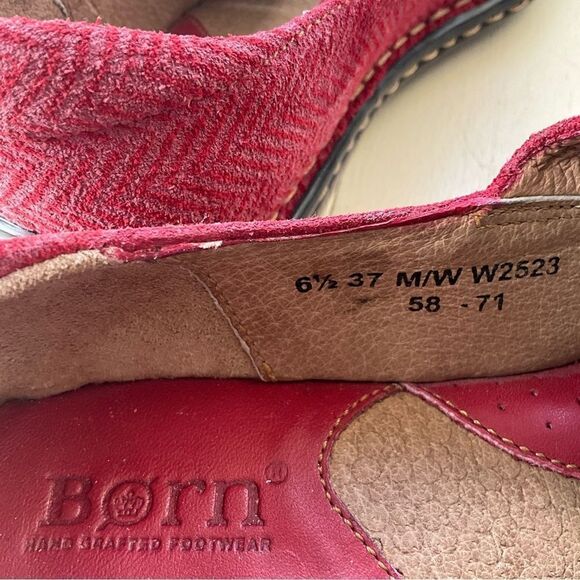 Born Mary Jane Women's Shoes Size 6.5 Herringbone Reddish - Picture 9 of 16